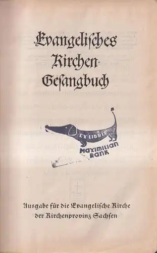 Buch: Evangelisches Kirchen-Gesangbuch, Sachsen, Evangelische Verlagsanstalt