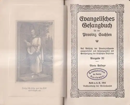 Buch: Evangelisches Gesangbuch für die Provinz Sachsen. 1916, Waisenhaus