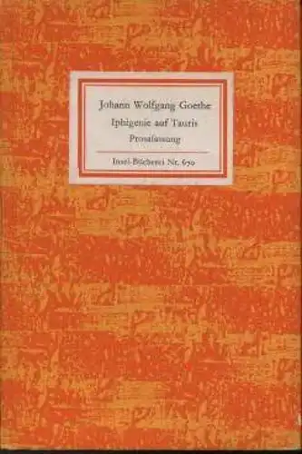 Insel-Bücherei 670, Iphigenie auf Tauris, Goethe, Johann Wolfgang von. 1982