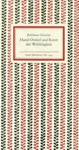 Buch: Hans-Orakel und Kunst der Weltklugheit, Gracian, Balthasar. Insel-Bücherei