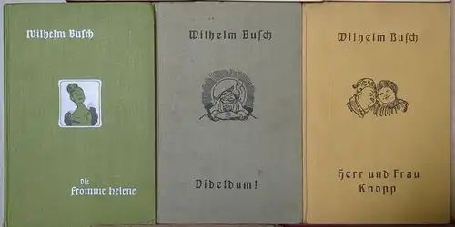 9 Bücher Wilhelm Busch: Kunterbunt, Schmetterling, Eduards Traum, Helene