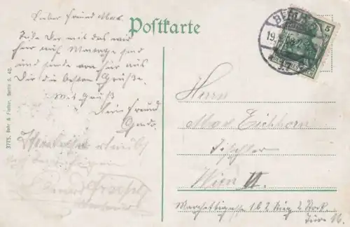 AK Berlin. Königl. Schloss u. Kurfürstenbrücke. ca. 1908, Postkarte. Serien Nr