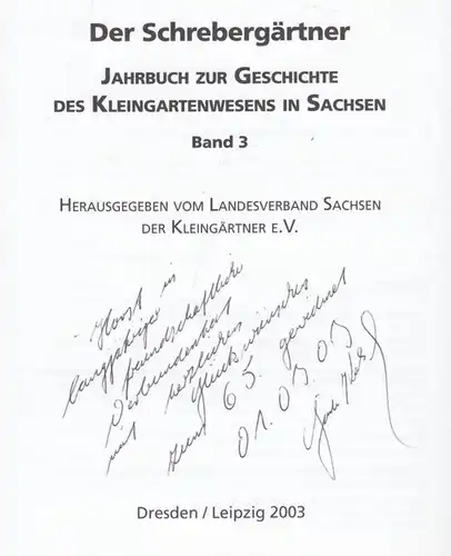Buch: Der Schrebergärtner. Band 3, Katsch, Günter u.a. 2003, gebraucht, gut
