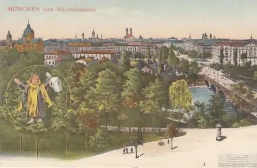 AK München vom Maximilianeum. ca. 1913, Postkarte. Ca. 1913, ohne Verlag