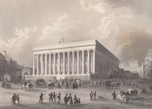 The Exchange in Paris. aus Meyers Universum, Stahlstich. Kunstgrafik, 1850