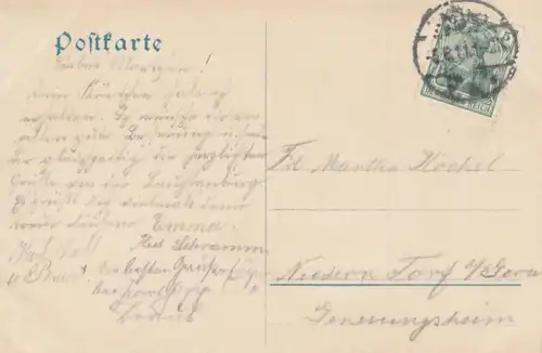 AK Kahla i. Thür.. ca. 1907, Postkarte. Serien Nr, ca. 1907, gebraucht, gut