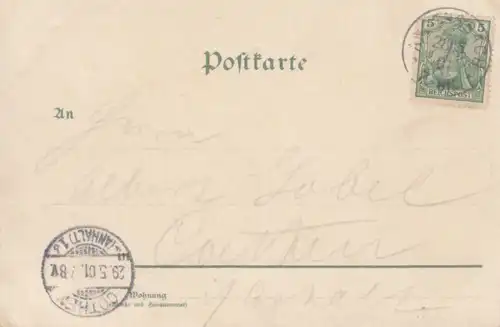 AK Gruss aus Lauterbach. Litho ca. 1901, Postkarte. Ca. 1901, gebraucht, gut