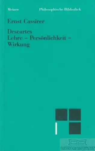 Buch: Descartes, Cassirer, Ernst. Philosophische Bibliothek, 1995