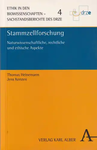 Buch: Stammzellforschung, Heinemann, Thomas, 2007, Verlag Karl Alber