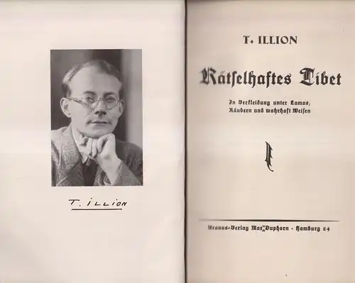 Buch: Rätselhaftes Tibet, In Verkleidung unter Lamas ... T. Illion, 1936, Uranus