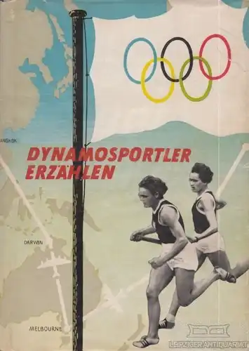 Buch: Fünf bunte Ringe - Dynamosportler erzählen. 1957, gebraucht, mittelmäßig