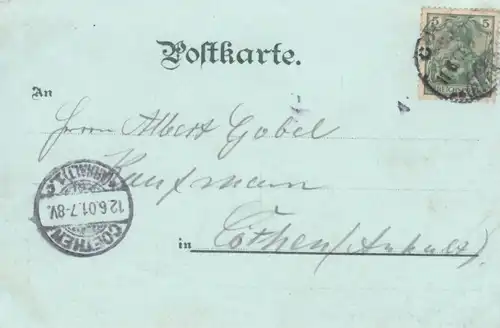 AK Gruss aus Cöln. Dom. St. Martin. St. Gereon. Litho ca. 1901, Postkarte