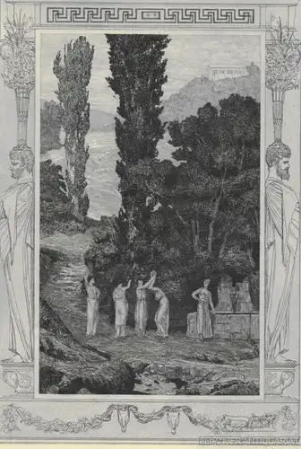 Radierung: Psyche wandernd. Blatt 8, Klinger, Max. Kunstgrafik, 1880