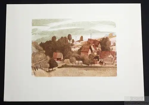 Buch: Lithographie: Sächsische Landschaft, Gerbeth, Dieter. Kunstgrafik