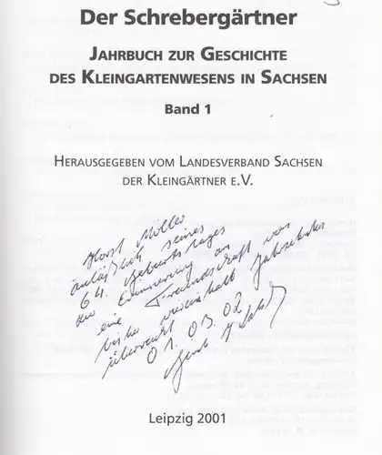 Buch: Der Schrebergärtner. Band 1, Katsch, Günter u.a. 2001, gebraucht, gut
