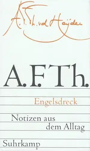 Buch: Engelsdreck, Heijden, A. F. Th. van der. 2006, Suhrkamp Verlag