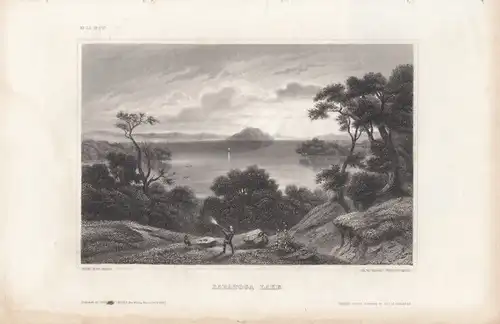 Saratoga Lake. aus Meyers Universum, Stahlstich. Kunstgrafik, 1850
