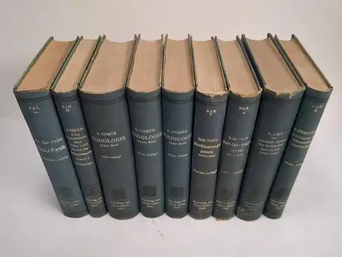 9 Bände Sammlung sozialwissenschaftlicher Meister, H. Waentig (Hg.), G. Fischer