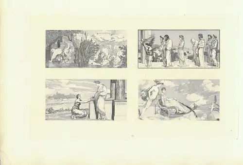 Radierung: Amor und Psyche. Blatt 18, Klinger, Max. Kunstgrafik, 1880