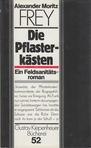 Buch: Die Pflasterkästen, Frey, Alexander Moritz. Gustav Kiepenheuer Bücherei