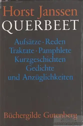 Buch: Querbeet, Janssen, Horst, Büchergilde Gutenberg, gebraucht, gut