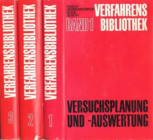 Buch: Verfahrensbibliothek, Rasch, D. / Herrendörfer, G. / Bock, J. u.a. 3 Bände