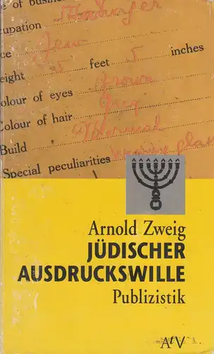 Buch: Jüdischer Ausdruckswille, Zweig, Arnold, 1991, Aufbau Taschenbuch Verlag