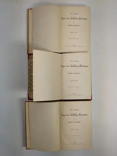 Buch: Die schönsten Sagen des klassischen Altertums, Schwab, 3 Bde., Schauenburg