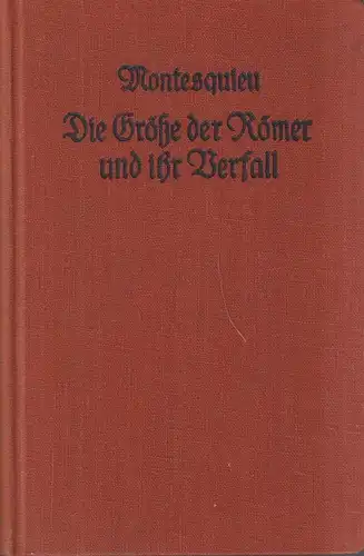 Buch: Die Größe der Römer und ihr Verfall, Montesquieu, Reclam, gebraucht, gut