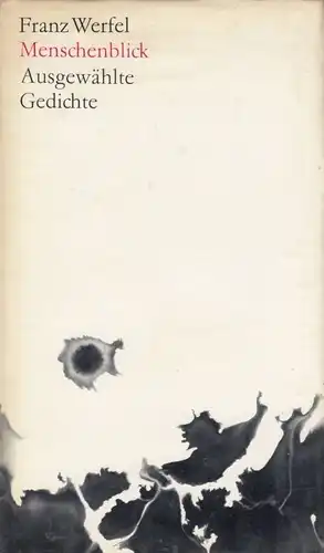 Buch: Menschenblick, Werfel, Franz. 1967, Aufbau Verlag, Ausgewählte Gedichte