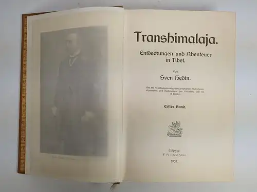Buch: Transhimalaja 1-3, Hedin, Sven. 3 Bände, 1909/1912. A. Brockhaus