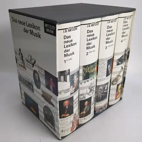Buch: Das neue Lexikon der Musik in vier Bänden, J. B. Metzler, 1996, 4 Bände