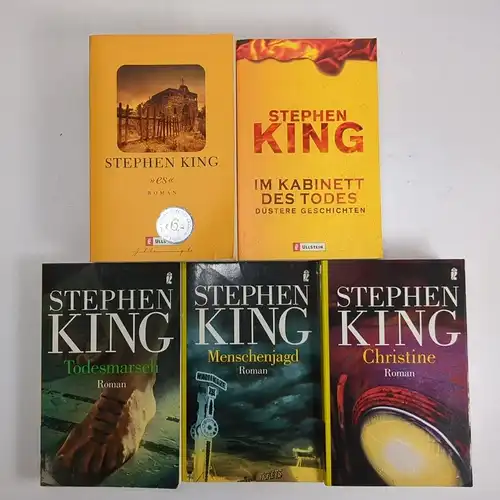 5 Bücher Stephen King: Christine; Menschenjagd; Todesmarsch; Es; Im Kabinett ...