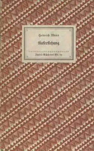 Insel-Bücherei 62, Auferstehung, Mann, Heinrich. 1951, Insel-Verlag, Novel 45515