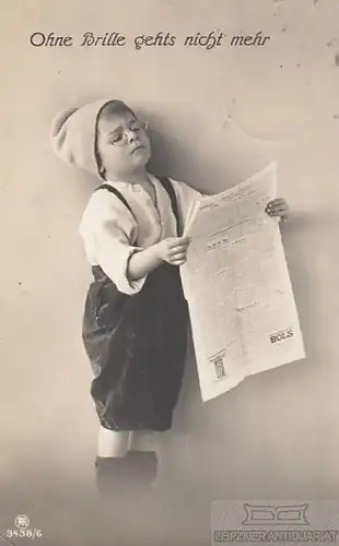 AK Ohne Brille gehts nicht mehr - Kleiner Junge mit Brille und... Postkarte