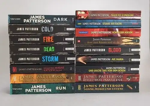 17 Bücher Alex Cross, James Patterson, Krimi, Taschenbücher, Blanvalet, BLT