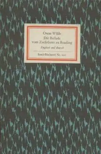 Insel-Bücherei 220, Die Ballade vom Zuchthaus zu Reading, Wilde, Oscar. 1970