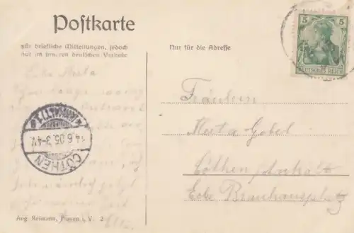 AK Gruss aus der vogtländischen Schweiz. Rentzschmühle ca. 1905, Postkarte