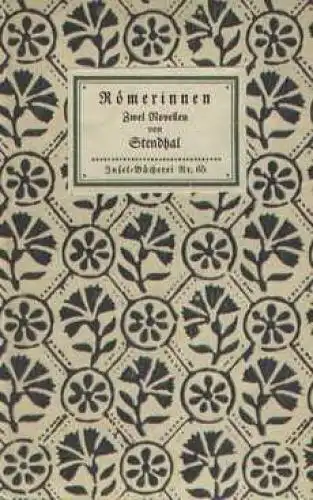 Insel-Bücherei 65, Römerinnen, Stendhal. 1913, Insel-Verlag, gebraucht, gut