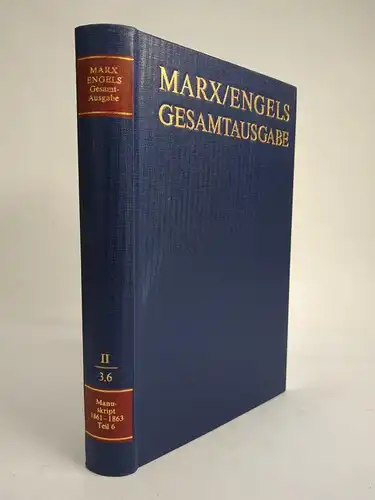 Buch: Marx / Engels Gesamtausgabe (MEGA) II/3.6, 1982, Dietz Verlag