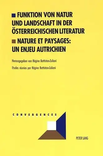 Buch: Funktion von Natur und Landschaft in der österreichischen Literatur, 2004
