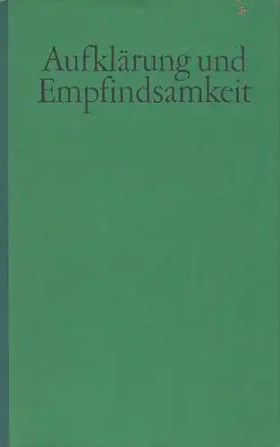 Buch: Aufklärung und Empfindsamkeit, Elschenbroich, Adalbert, Buchclub Ex Libris