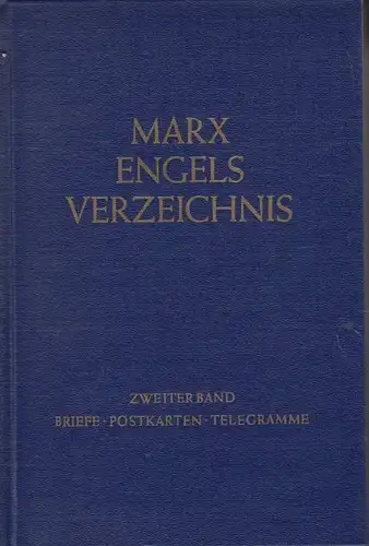 Buch: Marx Engels Verzeichnis, Kliem, Manfred und Sperl, Richard. 1971