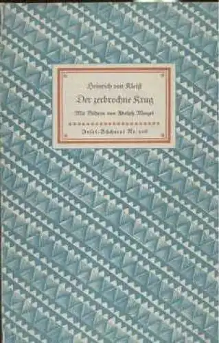 Insel-Bücherei 106, Der zerbrochne Krug, Kleist, Heinrich von. 1952 62337