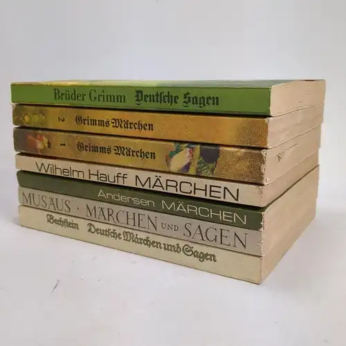 7 Bücher Märchen und Sagen, Brüder Grimm, Andersen, Bechstein, Hauff, Musäus