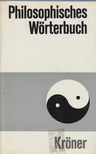 Buch: Philosophisches Wörterbuch, Schischkoff, Georgi (Hrsg.), 1969