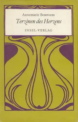 Buch: Terzinen des Herzens, Bostroem, Annemarie. 1975, Insel-Verlag