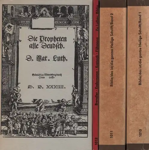 Buch: Biblia, Das ist die gantze Heilige Schrifft Deudsch, Luther, D. Martin