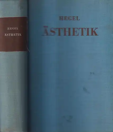 Buch: Ästhetik, Georg Wilhelm Hegel, Aufbau Verlag, 1955, Exlibris Hans Schulze