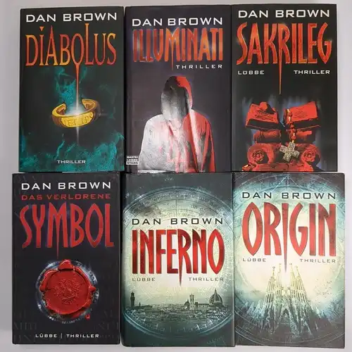 5 Bücher Dan Brown: Diabolus, Illuminati, Sakrileg, Symbol, Inferno, Origin